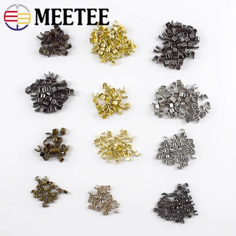 Meetee 20 шт. латунные U образные застежки молнии нескользящие для 3 #5 #8 #10 # металла