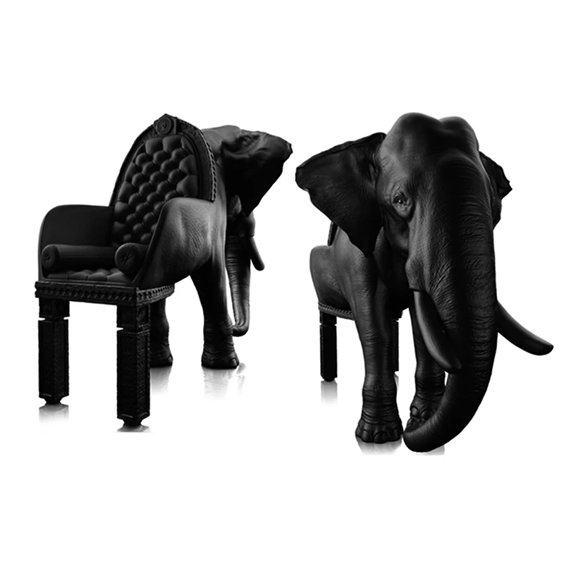 Дизайнерский высококачественный художественный стул со слоном|Наборы для