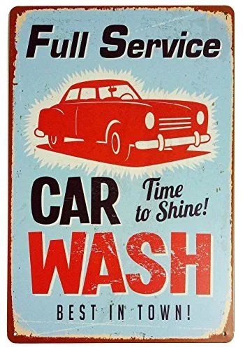 

Vintage Tin Sign for Wall Garage Retro Decor Metal Poster Plaque Full Car