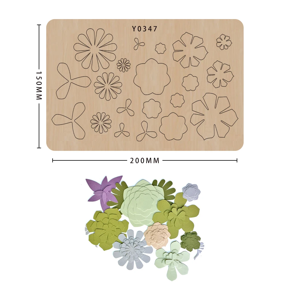 

Wood Die Cuts Scrapbook Diy Flower Handmade Crafts Making Decor Supplies Dies Template