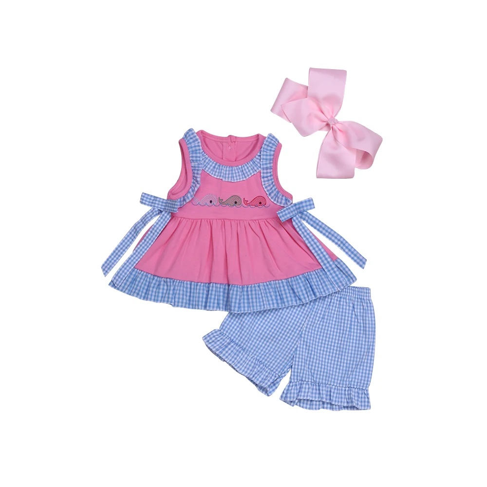 

1-8 Years Baby Girl Clothes Whale Party Kids Dress Newborn Baby Girls Birthday Outfits Toddler Girls Boutique Clothing