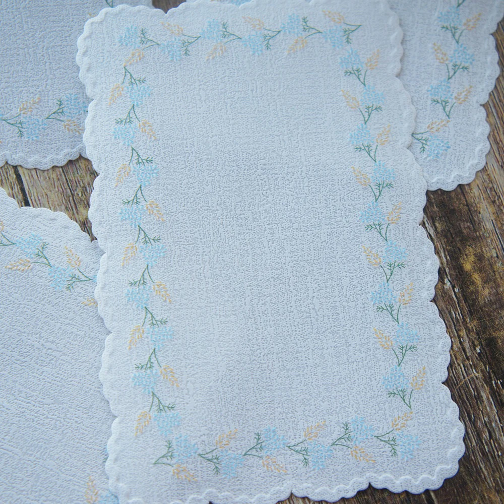 20 шт Большой размер как ткань дизайн Белый Синий Желтый цветок Бумага Креативный