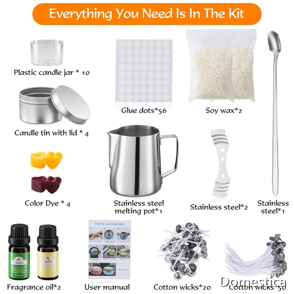 1 Set Candle Making Supplies DIY Kit Beeswax Arts And Crafts Scented Wax Melts Air Freshener Soy Warmer Cubes | Дом и сад