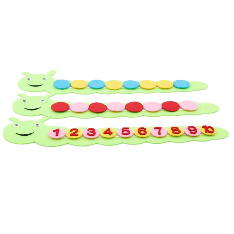 Монтессори математическая игра цветная сортировка гусеница дошкольные учебные