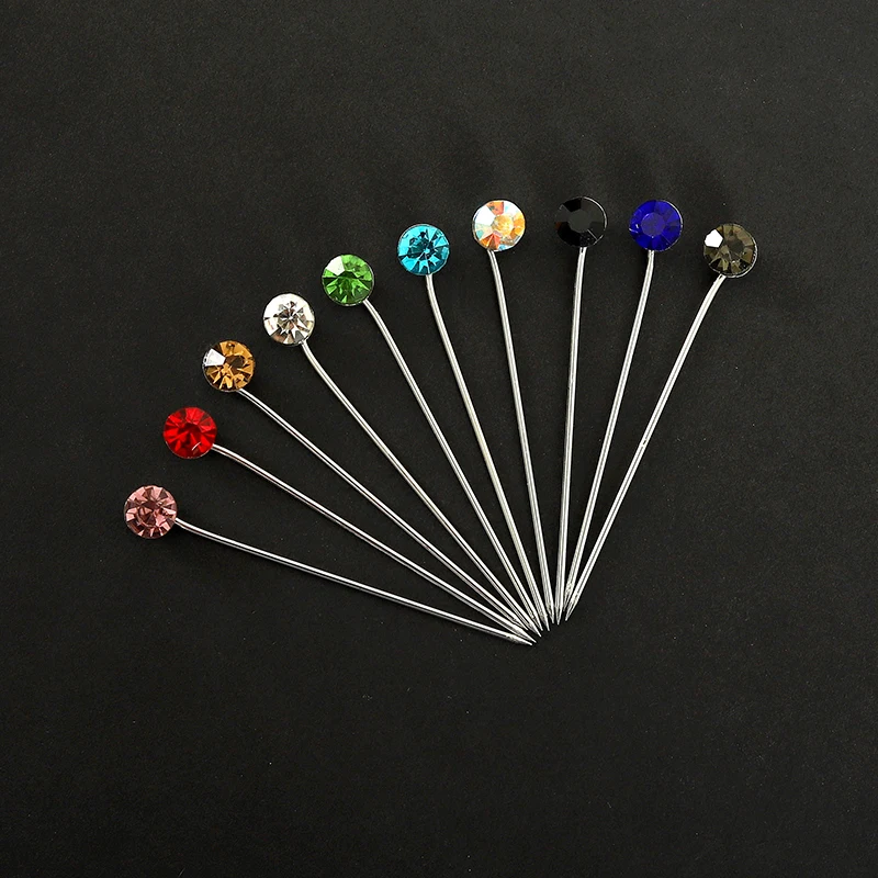 

30 Pcs/Lot Crystal Rhinestone Clip Scarf Pin Collar Button Accessories Lady Muslim Shawl Women For Anniversary Jewelry Wholesale