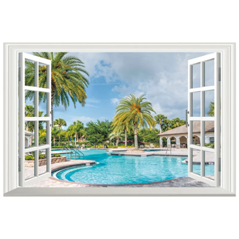 Настенные украшения летние пейзажи настенные 3d-наклейки с изображением морского