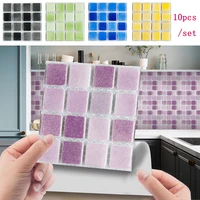 Sheets set Square Crystal Film Mosaic Decoration Stickers Living Room Furniture Bathroom Kitchen Self-adhesive Wall Stickers
