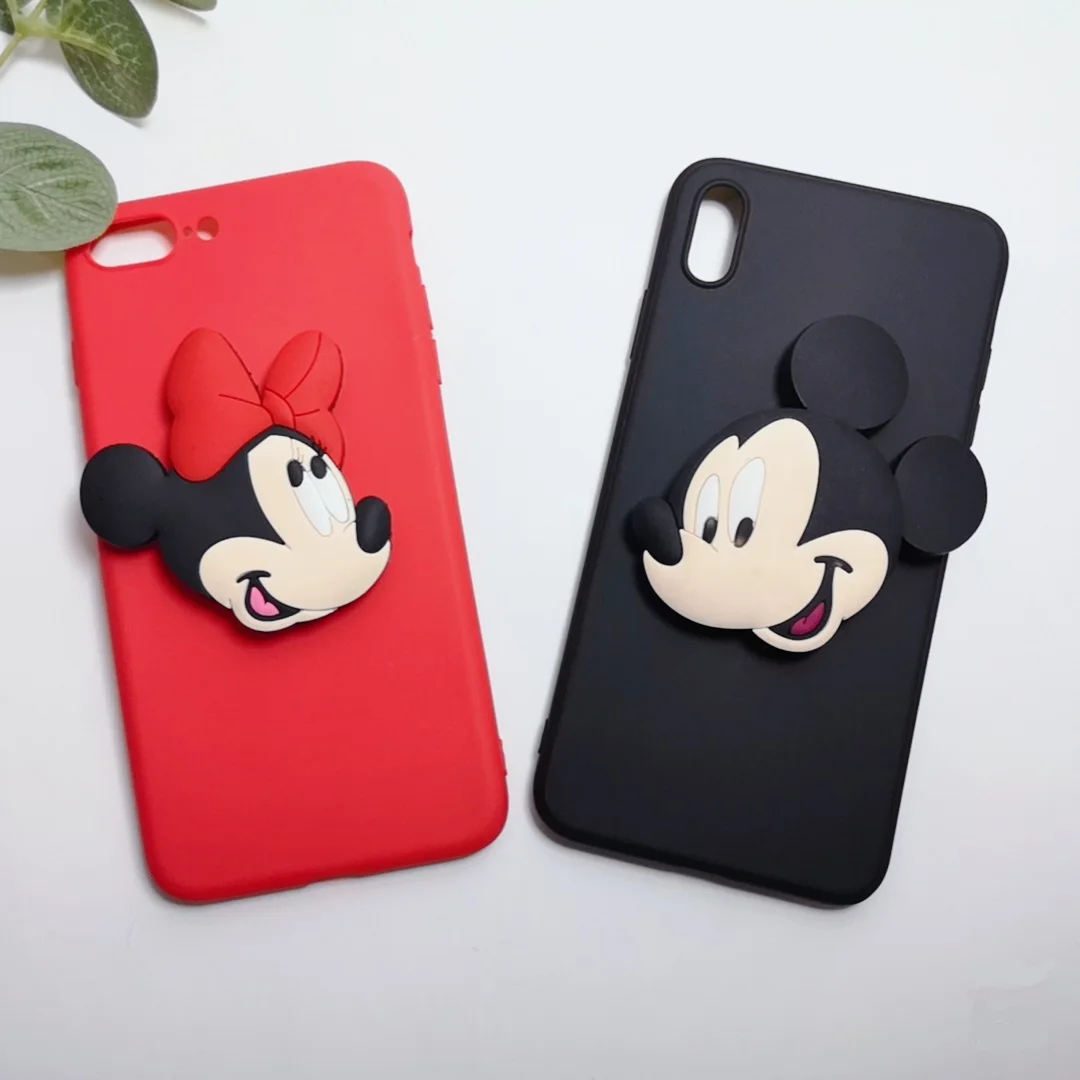 3D cartoon phone holder case for xiaomi redmi note 8 note8 pro 8t 8a 7a soft tpu silicone cute stand animal back cover |
