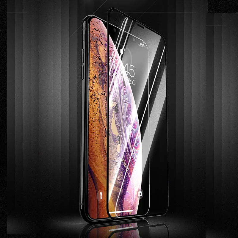 Защита экрана для iPhone 11 Pro Max X XS XR 6 6S 7 8 3D полное покрытие закаленное стекло SE 2020 2-е