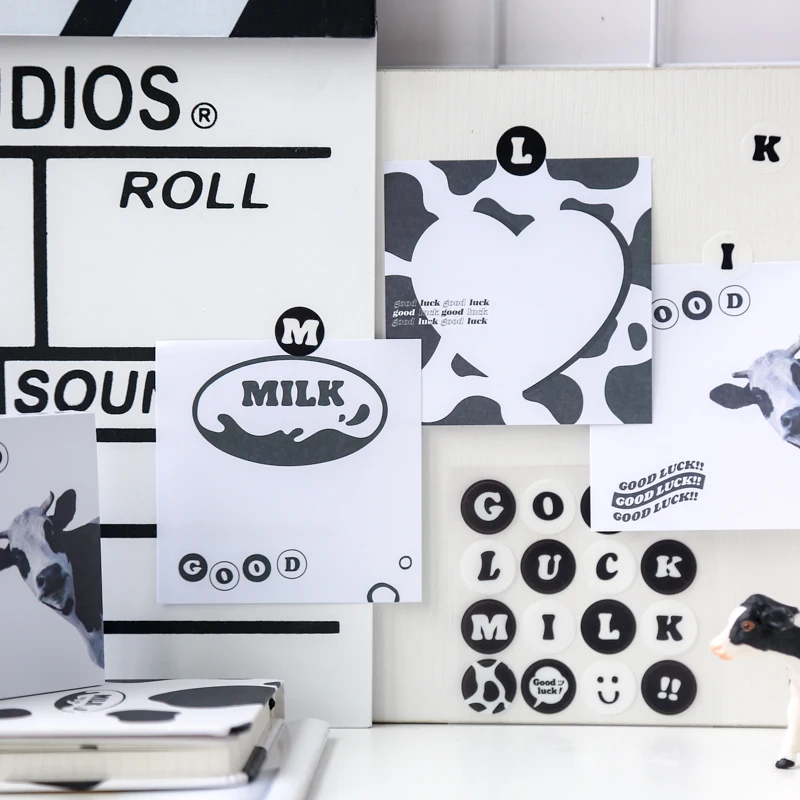 

Cartoon Milk Series Scrapbooking Stickers Stationery Note Sticker Collage Material For DIY Diary Junk Journal Planner Decoration