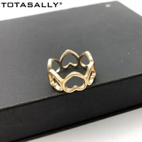 totasally new arrival finger ring for women cuty hearts linked top rings ladies rings jewelry gifts anillos de mujeres dropship