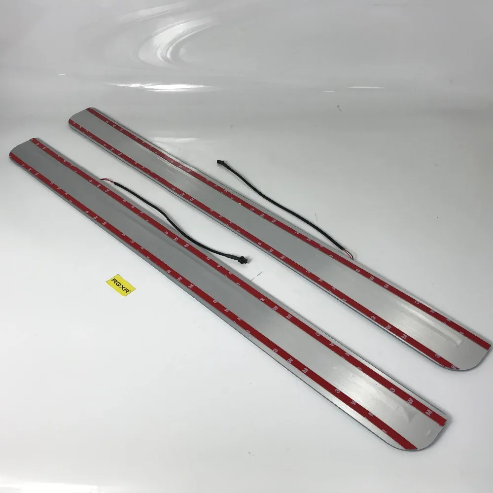 

Osmrk led moving door scuff for Hyundai coupe tiburon dynamic door sill plate flat lining overlays guards flowing/fixed light