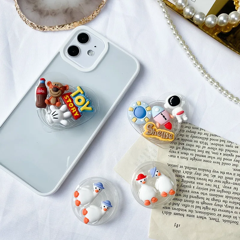 Держатель для телефона INS в Корейском стиле с изображением медведя утки |