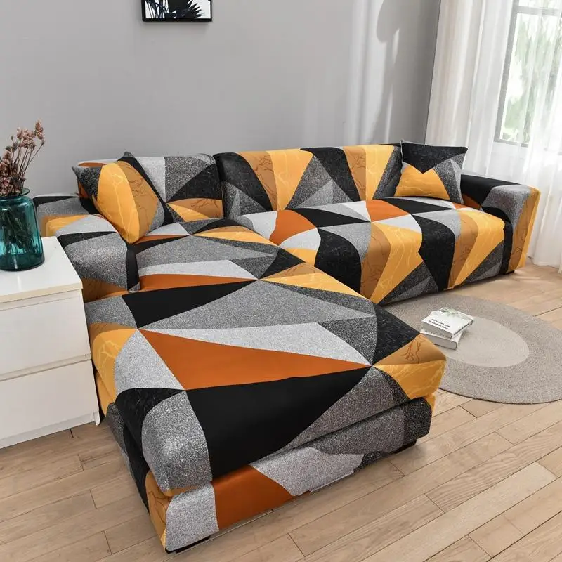 

Big Elasticity Sofa Covers for Living Room Stretch Couch Cover Loveseat Corner Sectional L Shape Sofa Need Buy 2pcs Slipcovers