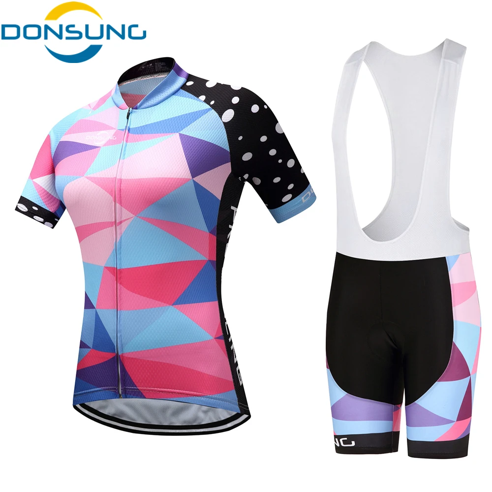 

Women Cycling Jersey Sets Sport Wear Outdoor Sport Cycling Clothes Ciclismo Breathable Short Sleeve for MTB Bicycle 2021 Summer