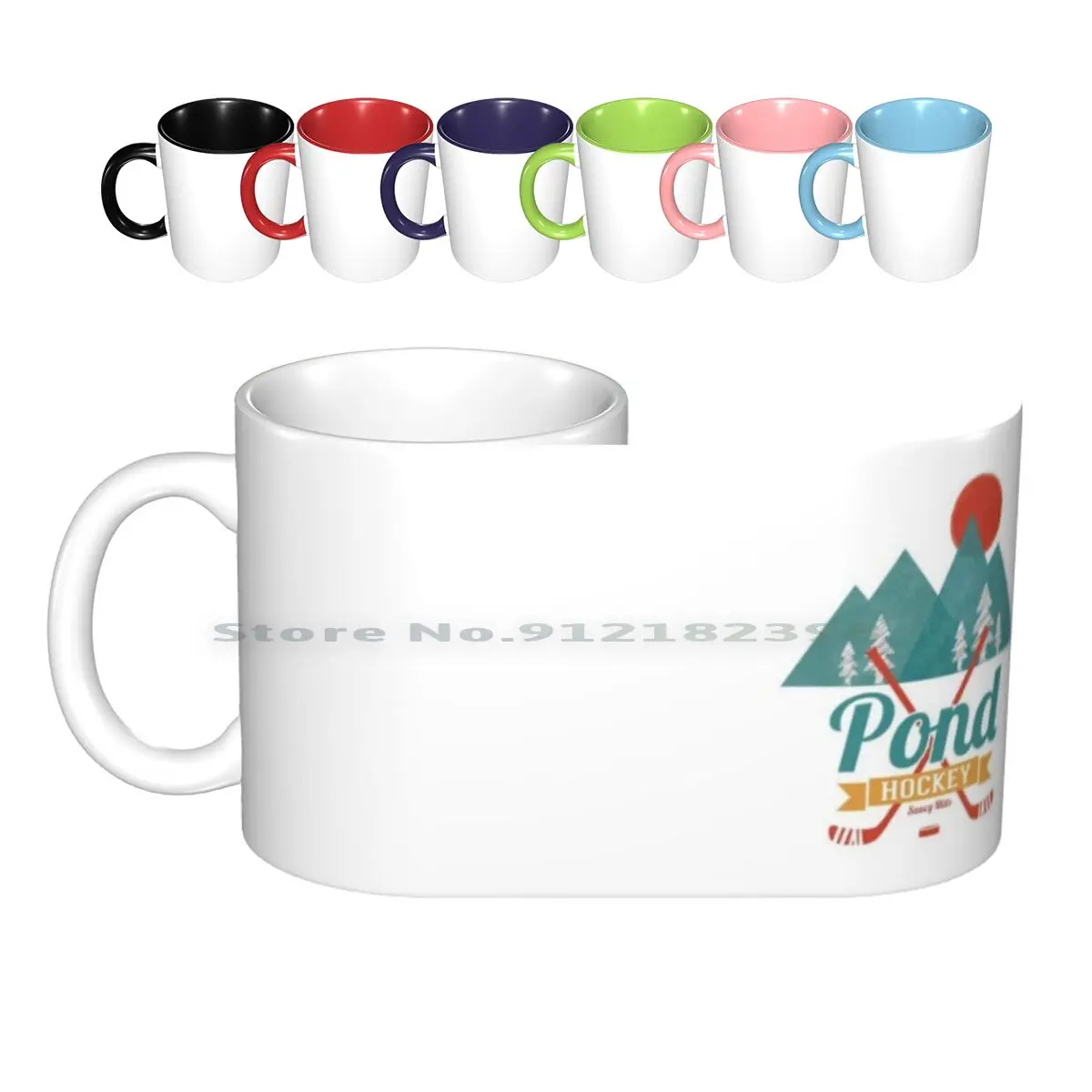 

Retro Pond Hockey Ceramic Mugs Coffee Cups Milk Tea Mug Pond Hockey Ice Hockey Retro Hockey Sticks Lake Hockey Saucy Mitts