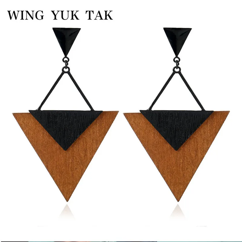 Винтажные черные серьги подвески с зернистой текстурой в виде