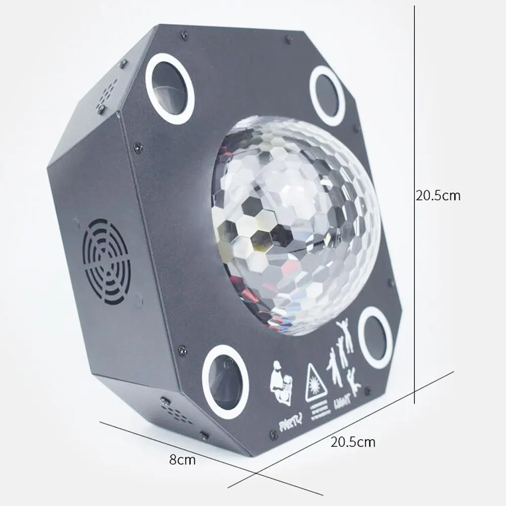 Светодиодный сцсветильник свет 4 в 1 лазерный стробоскосветильник Хрустальный