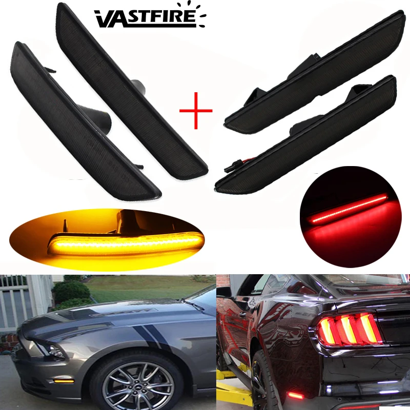 2 пара/лот для Mustang 2010-2014 передний бампер задний фонарь боковые габаритные