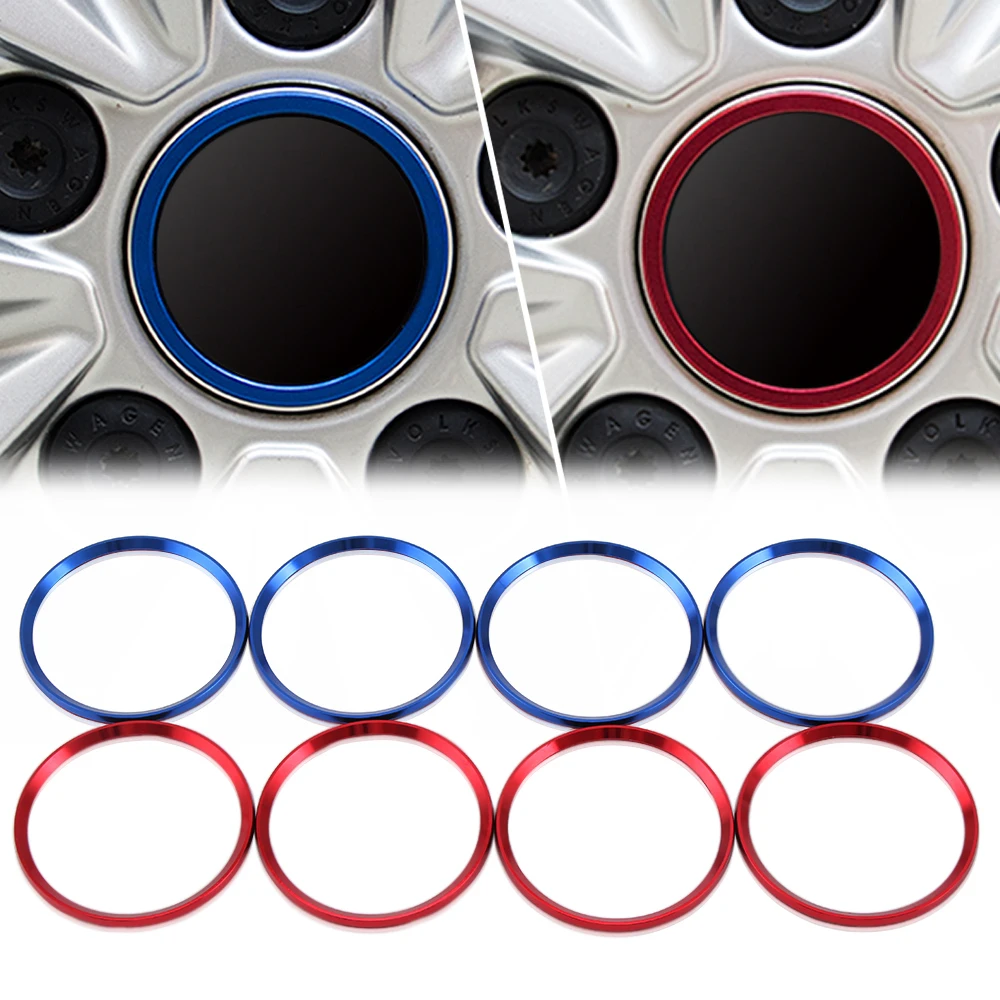 4PCS Car Wheel Cover Logo Ring Sticker accessories for zafira a tucson xc60 fiat bravo 2 audi a5 peugeot 3008 suzuki sx4 amg | Автомобили