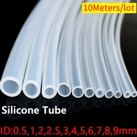 10 meters food grade clear transparent silicone rubber hose id 0 51 2 3 4 5 6 7 8 9 10 mm o d flexible nontoxic silicone tube