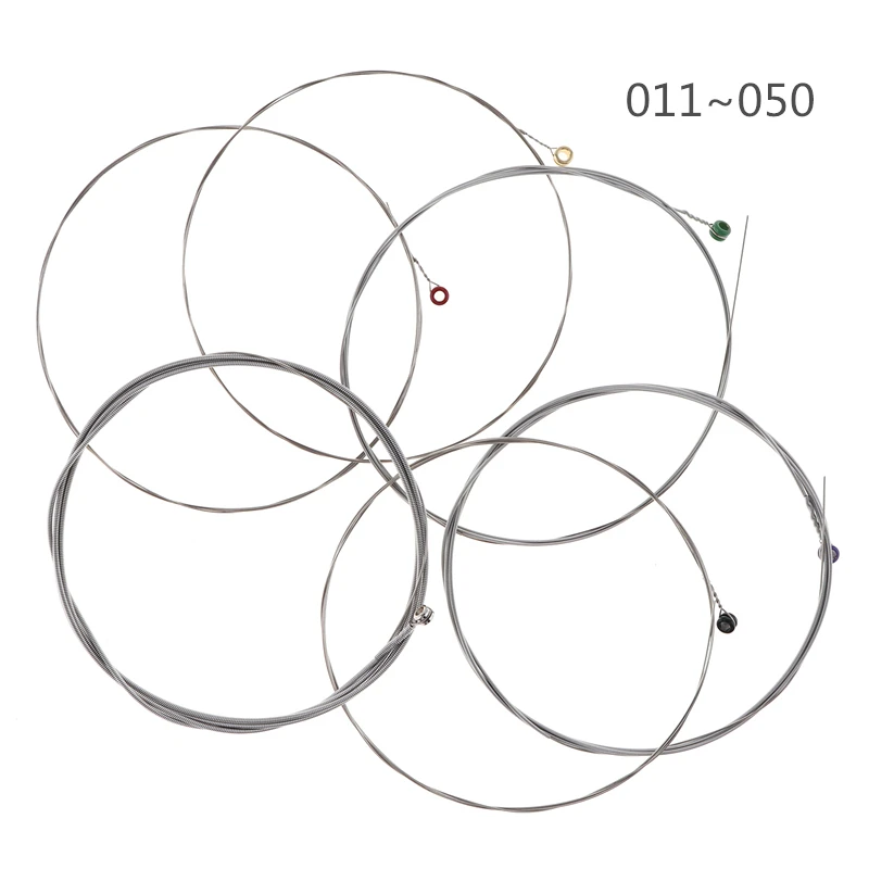 Струны для электрогитары серебристые струны из никелевого сплава средней
