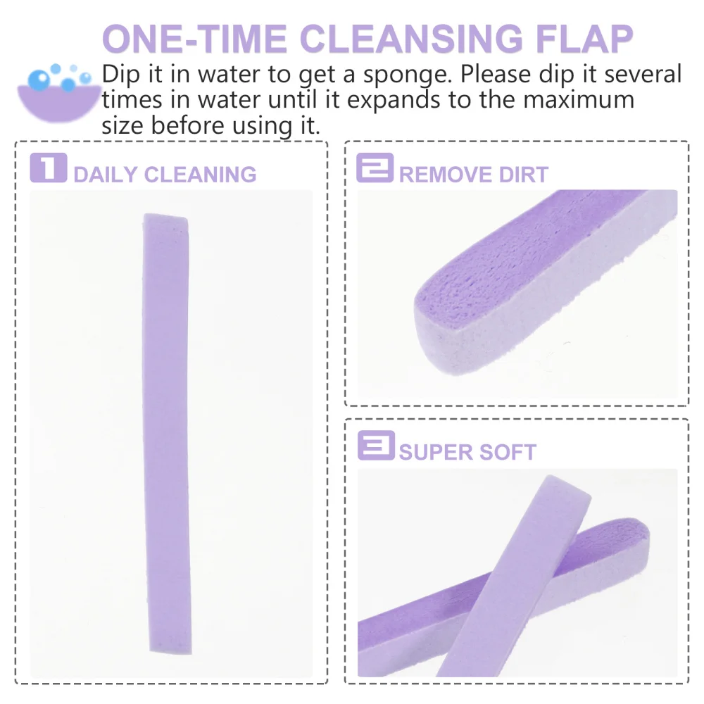 

120pcs Portable Cleansing Facial Sponge Makeup Remover Disposable Powder Puff