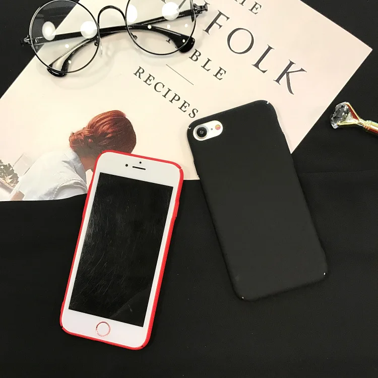 Cute Pink Red Black Hard Phone Case For iphone 8 7 6 s 6s Plus Cover Funda XS Max XR X 7Plus 8plus Apple | Мобильные телефоны и