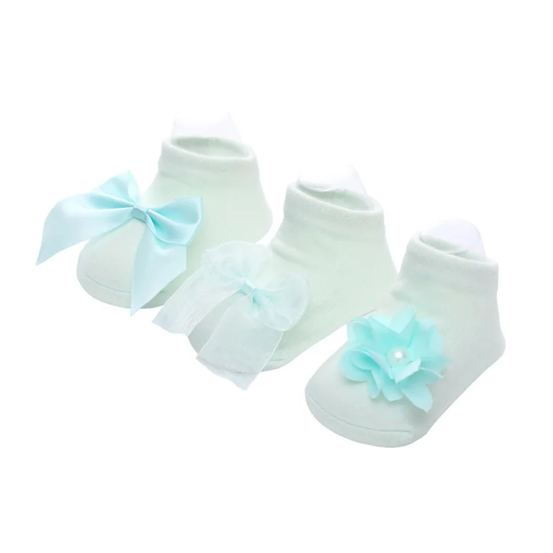3 шт. кружевные носки для новорожденных с бантом | Мать и ребенок