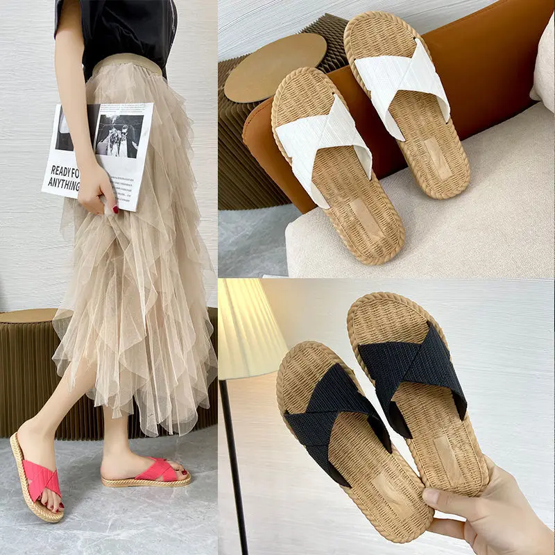 

Sandals And Slippers Women'S Summer New Korean Version Of The Net Red Soft Bottom Indoor And Outdoor Slippers To Wear Non-Slip