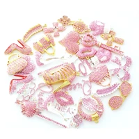 35pcs mixed colorful delicated charms picked at random for women diy jewelry accessories purse bowknot perfume high heel shoe