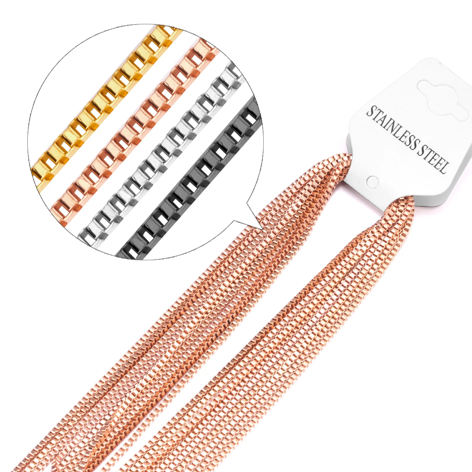 Цепь LUXUKISSKIDS для детей 10 шт. ширина 2 мм Золотая/стальная цепь в форме попкорна