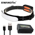 Светодиодный налобный фонарь, 31 шт., портативный мини-налобный фонарь со встроенной батареей 5000 мАч, 18650, фонарик, USB, перезаряжаемый налобный фонарь