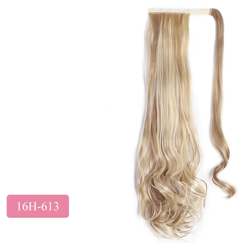 AISI BEAUTY 22 ''женские длинные волнистые синтетические обертывания вокруг шиньков поддельные волосы конский хвост для наращивания высокотемпературное волокно - Цвет: 16H613