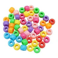 julie wang 200pcs oblate spacer beads mix color acrylic bead big hole 4mm diy jewelry making for bracelet necklace accessories