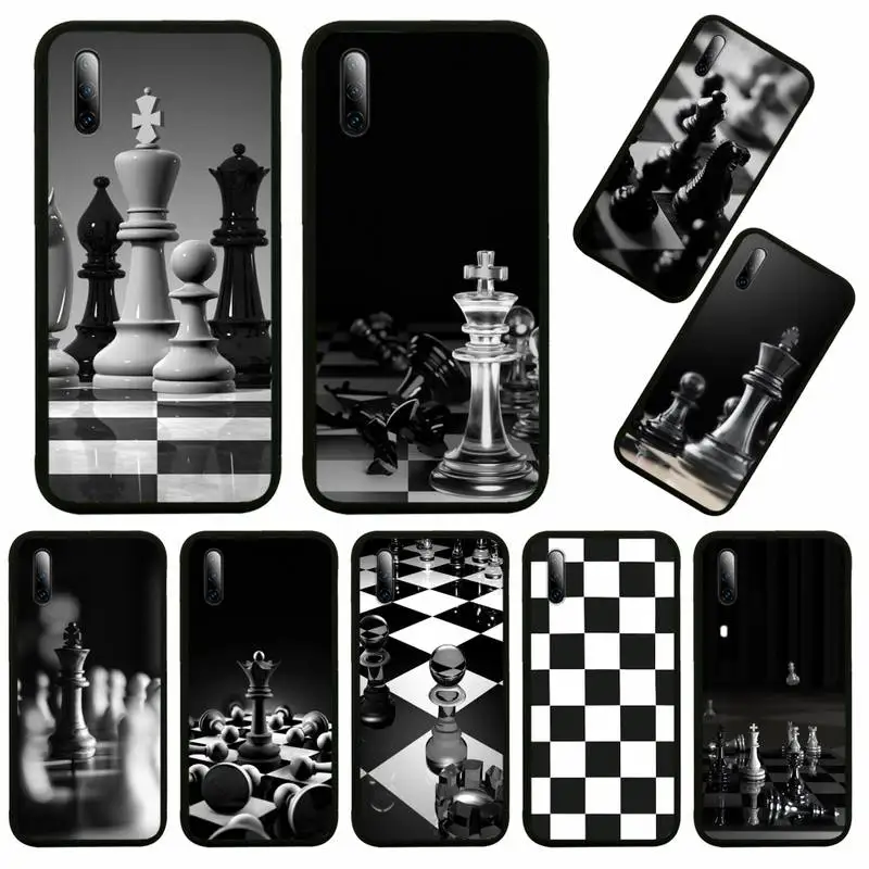 

Black and white chess board Phone Case For Huawei P9 P10 P20 P30 P40 Novi Lite Pro Smart Cover