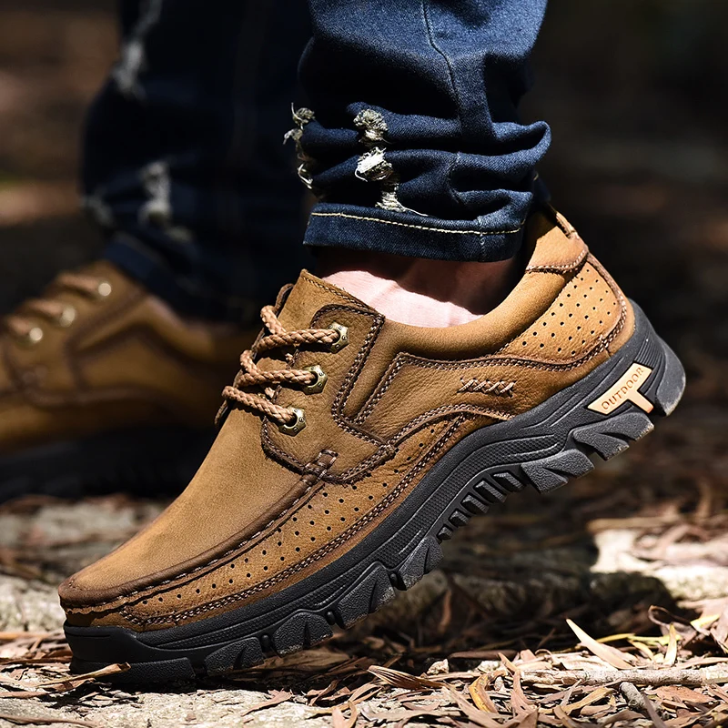 Фото New size 38-48 100% Genuine Leather Shoes Men Cow Casual Male High Quality Flats Walking Lace-Up Man Footwear Обувь New size 38-48 100% Genuine Leather Shoes Men Cow Casual Male High Quality Flats Walking Lace-Up Man Footwear Обувь
