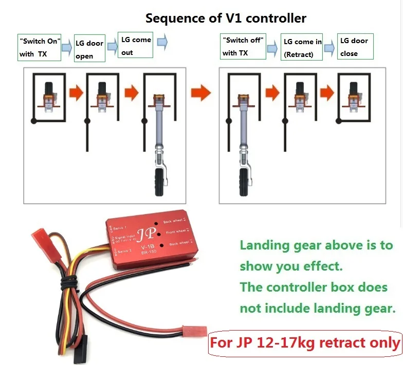 ER150 V1 JP Hobby Retract контроллер ER120 V1 и V2 или ER150 V1 и V2 - Цвет: ER150 V1
