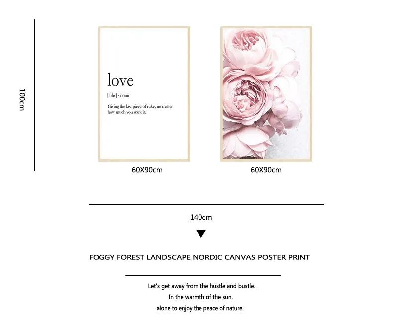 Постер и печать пионов в скандинавском стиле настенное искусство с пионами