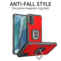magnetic metal ring stand armor shockproof case for samsung galaxy note 20 ultra s20 fe 5g tpu frame aluminum alloy back cover
