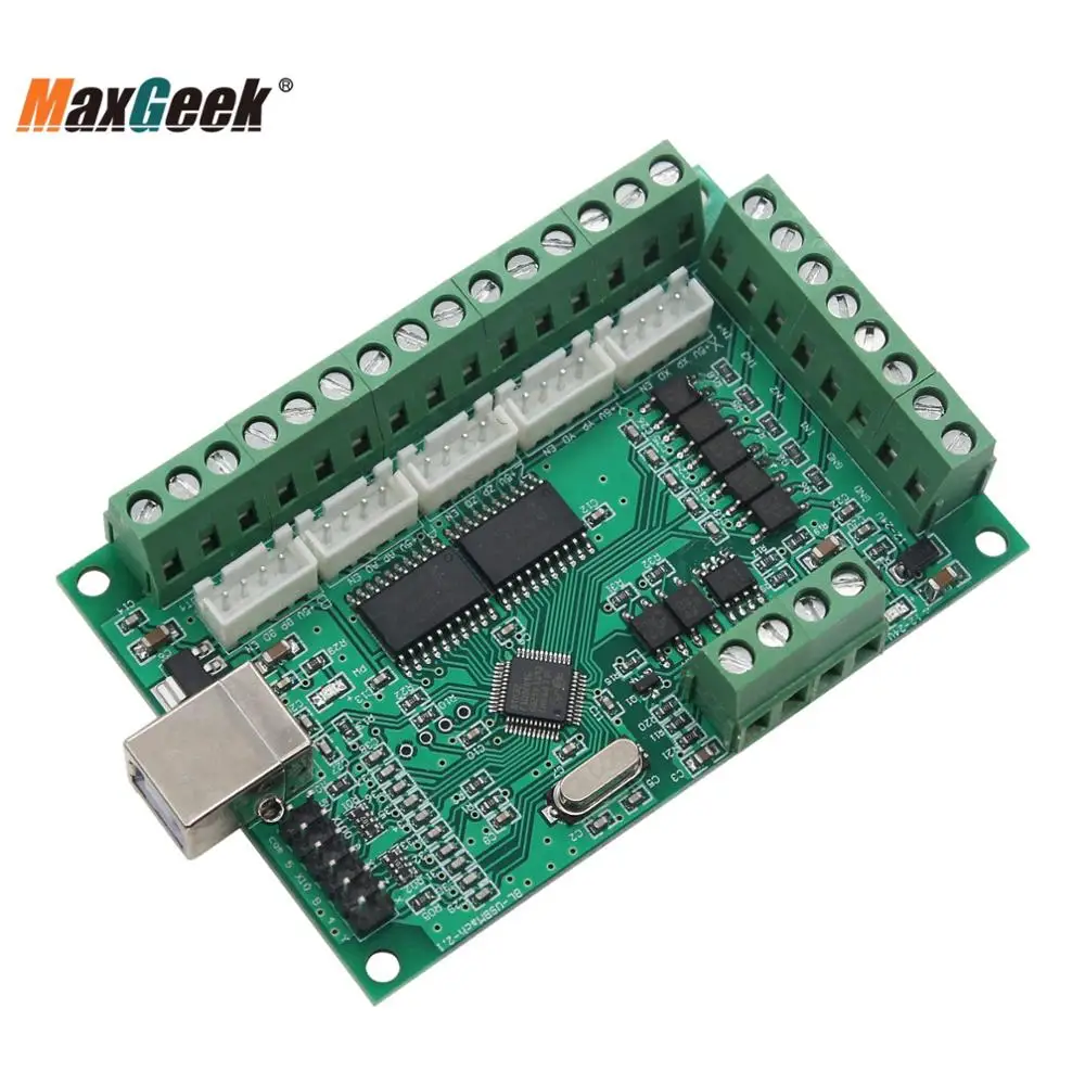 Maxgeek 5 Axis MACH3 CNC Breakout Board Card 1000KHz USB плата управления движением интерфейс драйвер