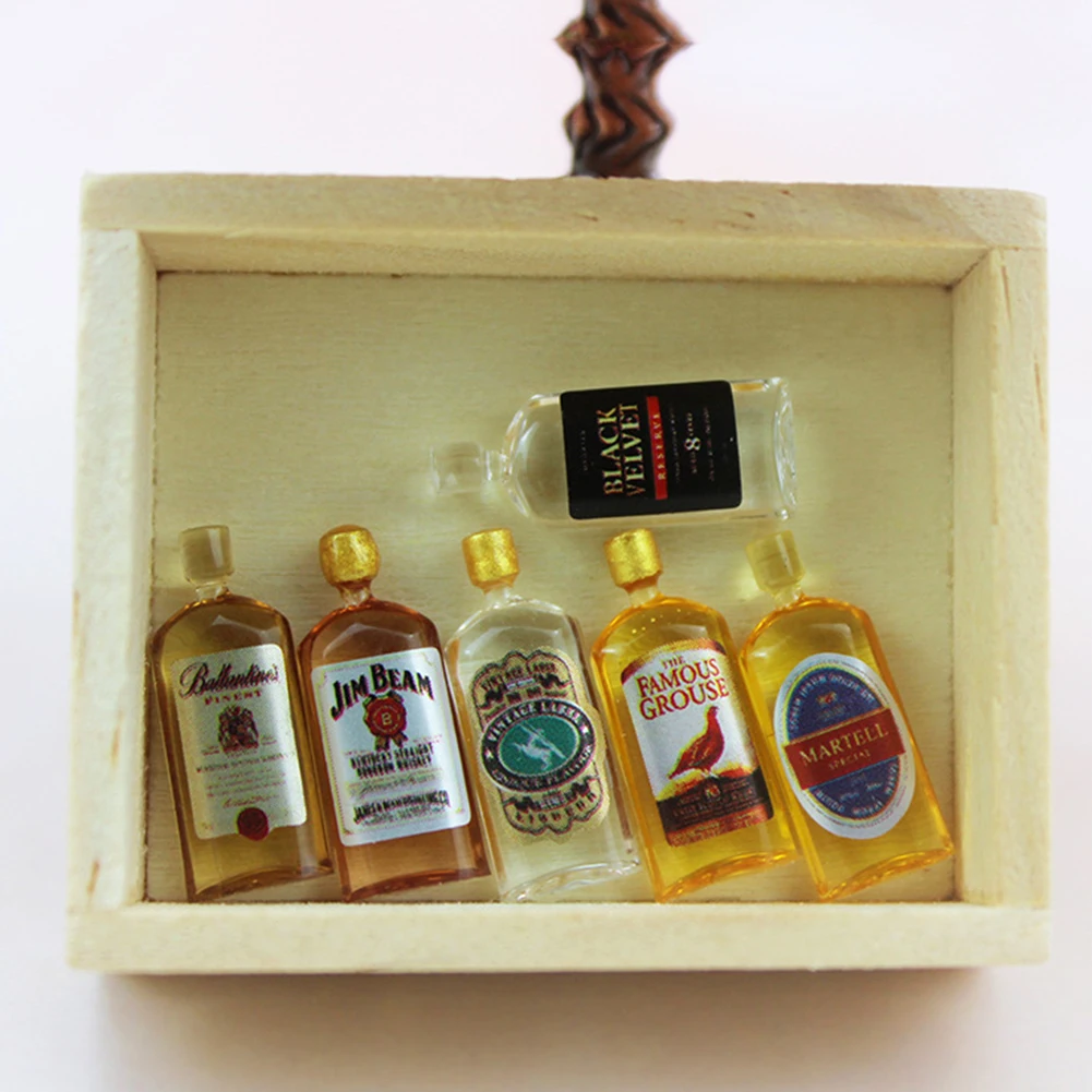 

1/12 Scale Dollhouse Furniture Model Scene 6pcs Miniature Dollhouse Toys Doll House Decor Miniature Accessories