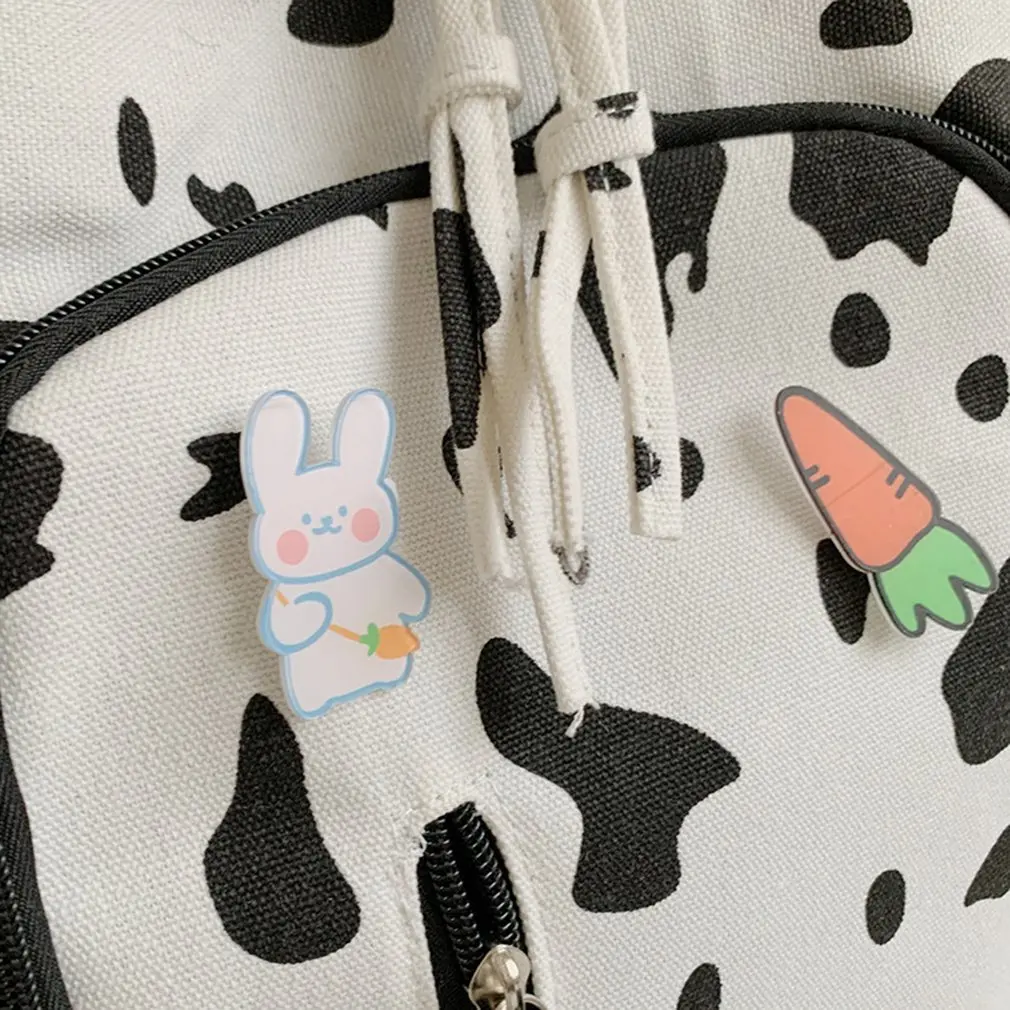 

Women Backpack Bagpack Canvas Kawaii Cow Grain College School bag Student Cute For Teenage Girl Travel Mochila