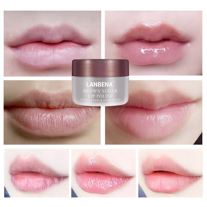 LANBENA скраб для губ маска бальзам коричневый сахар плюшевая сна увлажняющий
