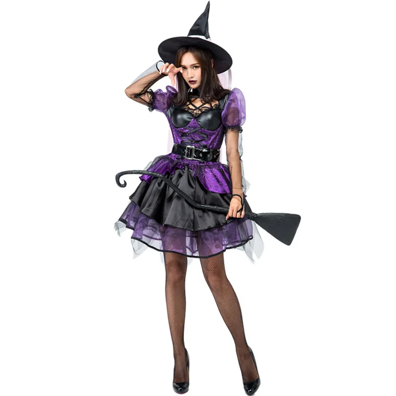 

Halloween Sexy Evil witch Cosplay Costume Masquerade Carnival Party Vampire Queen Fantasia Dress Plus Carnival Party Purim Cos