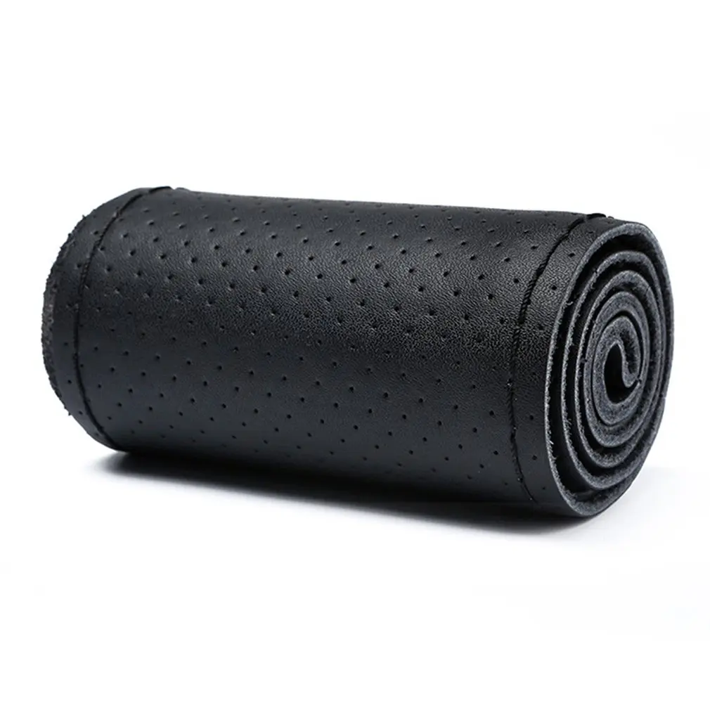 

Summer Full-hole Hand-sewn Steering Wheel Cover Car Handle Set Inelastic Steering Wheel Cover Protection Durable