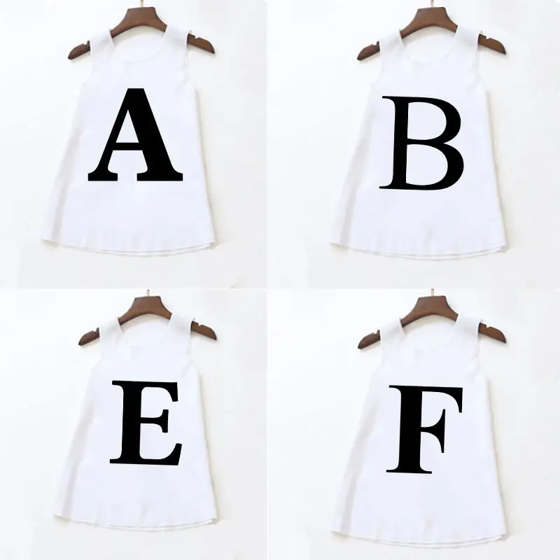 

Summer Girls Nightgown Novelty Letters Pajamas Kids Sleeveless Nightdress Cute Child Baby Sleeping Dress Size 4 5 6 7 8 9 Years