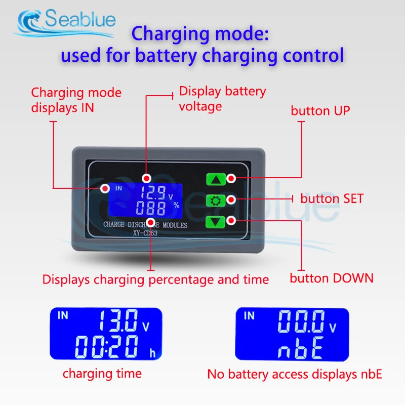 XY-CD63 12 В 24 48 30 А Модуль управления зарядкой аккумулятора Полное отключение