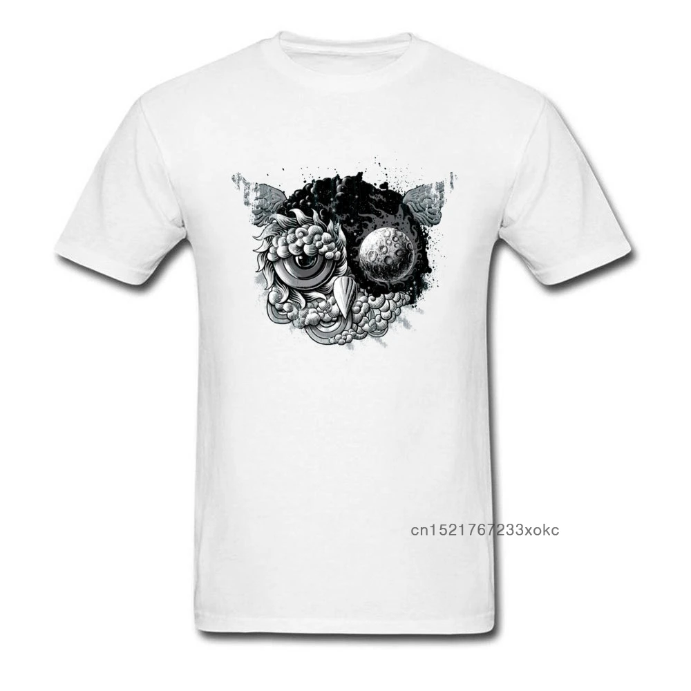 Футболка мужская с совой дизайнерская тенниска из сверхнатурального хлопка