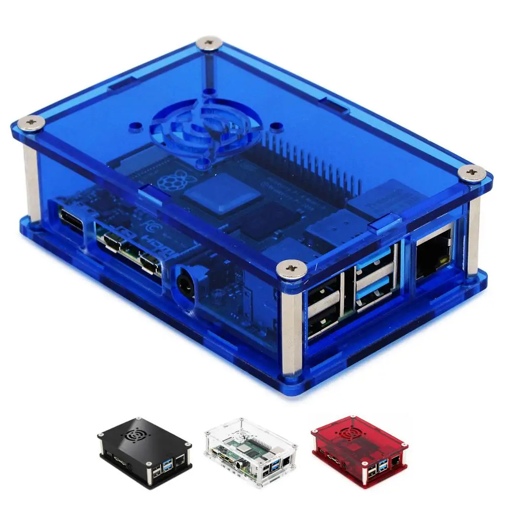 Акриловый чехол PMMA для Raspberry PI 4 Model B пластиковый корпус 1 ГБ/2 ГБ/4 ГБ PI4 4B|Аксессуары